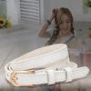 1Pc 105Cm 7 Candy Colors Womens Pu Leather Belt Skinny Thin Dress Belt Waist Belt Waistband Skirt Jeans Waist Accessories