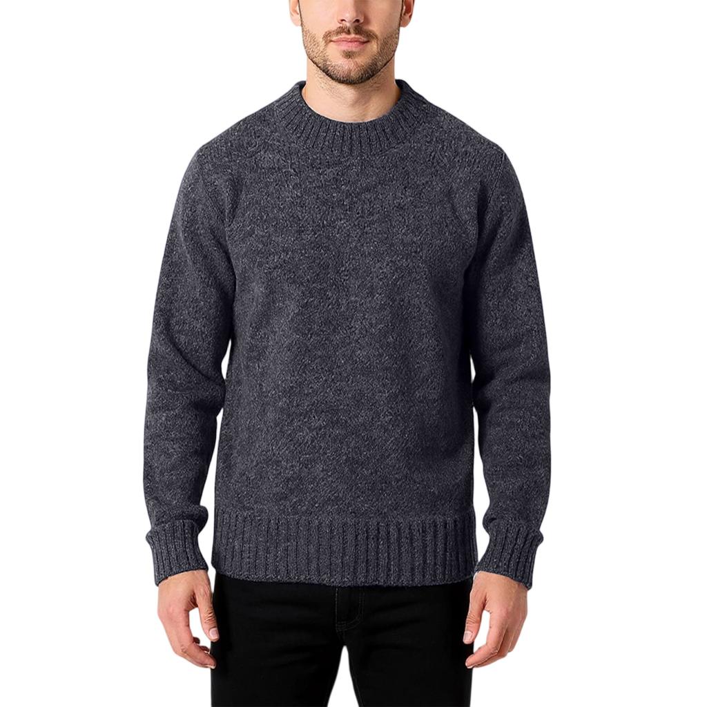 Men's  Fashion  Knitting  Pullover  Long Sleeves  Loose  Flip Collar  Sweater