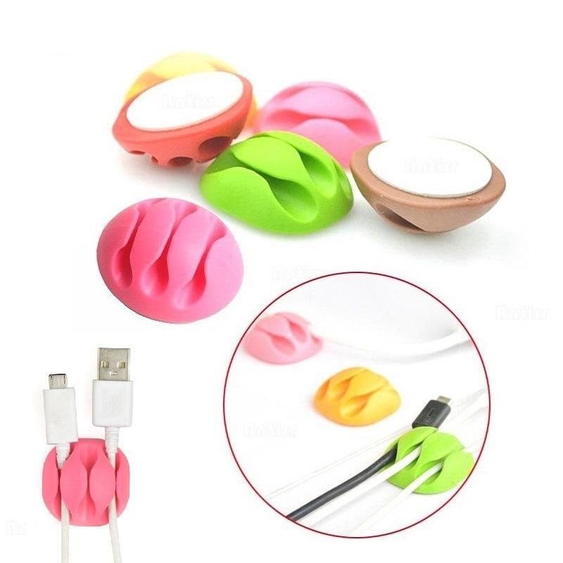 Clip Cable Bobbin Winder Clamp Protector Earphone Ties Organizer Wire Cord Fixer Holder Data Line Tidy Collation ManagementTable
