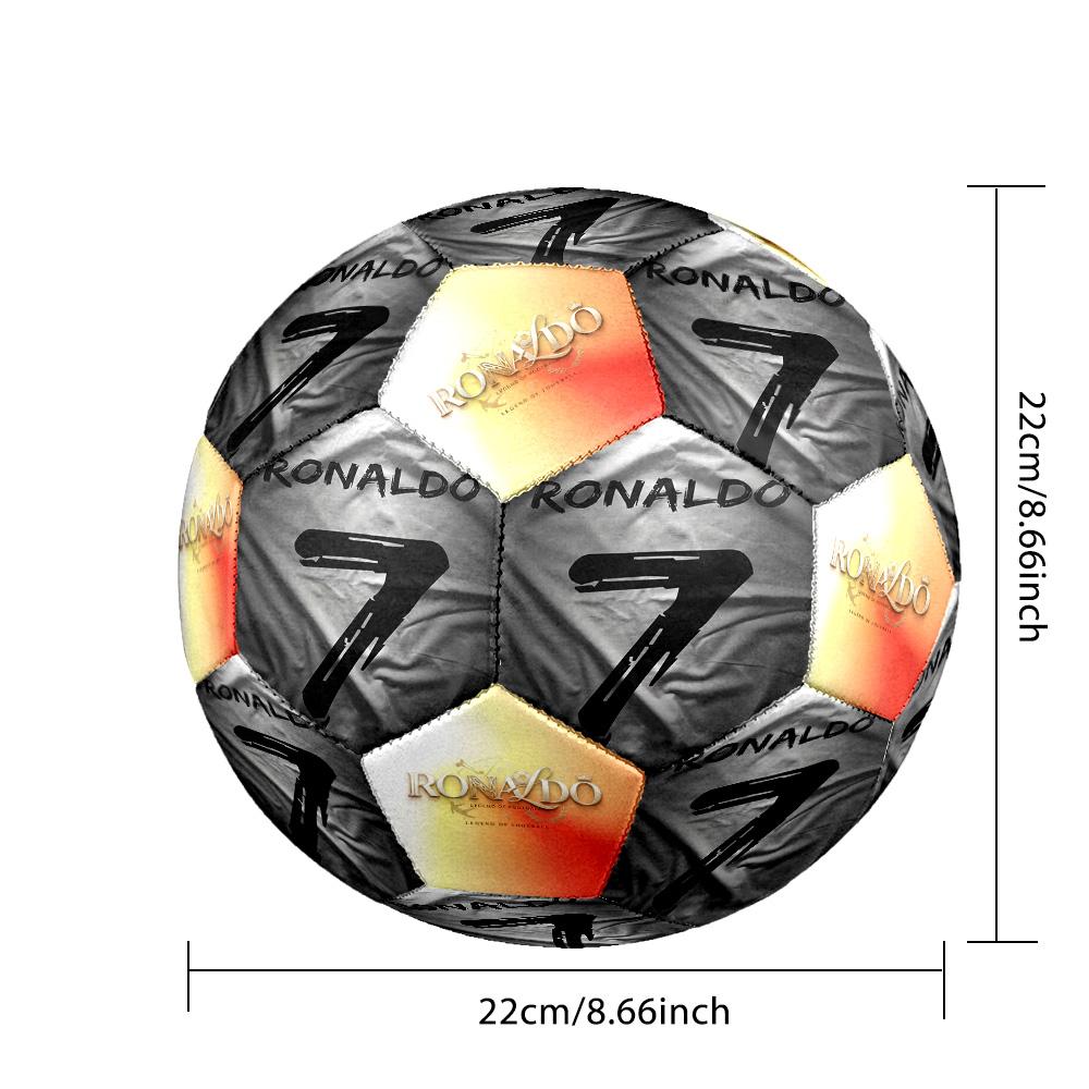 Ronaldo's Superhero Flames Soccer Ball Size 5 Football Machine-Stitched Indoor/Outdoor Training and Matches perfect gift for sports enthusiasts