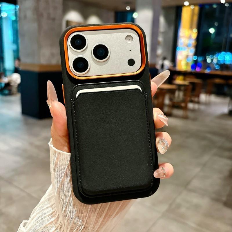 Magnetyczne Skórzane Etui na Telefon iPhone 18 Pro Max 17 16 15 14 13 Odporne na Wstrząsy Pokrowiec Ochronny na Obiektyw
