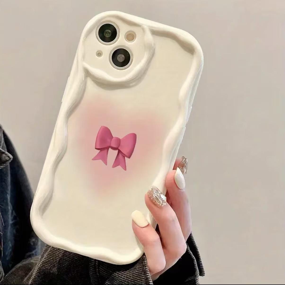 

Gradient Heart Bowknot Phone Case for Apple iPhone 17 Pro Max/16/15/14/13 Pro 12 ProMax