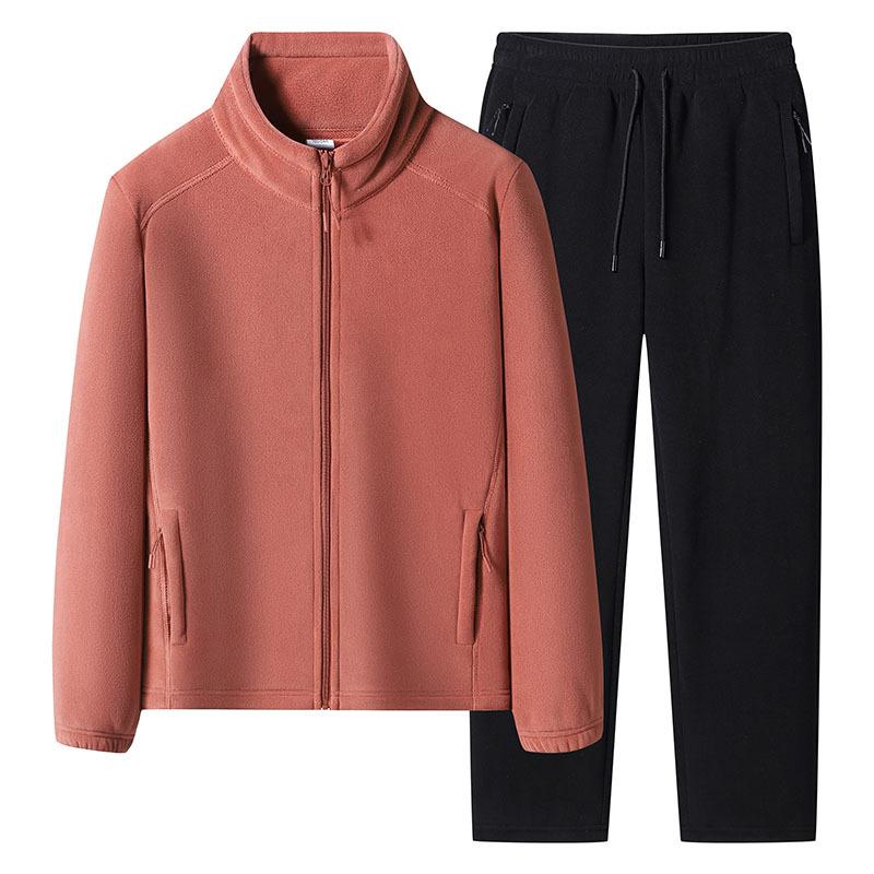 

Осень Зима Женская Флисовая Куртка+Брюки Комплект из двух предметов Повседневный Мужской Толстый Теплый Спортивный Костюм Мужской Спортивный Костюм 2XL