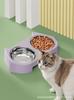 Cat Bowl Stainless Steel Cute Cat Food Bowl Cat and Dog Drinking Water Double Bowl Anti knock Large Capacity Pet Supplies