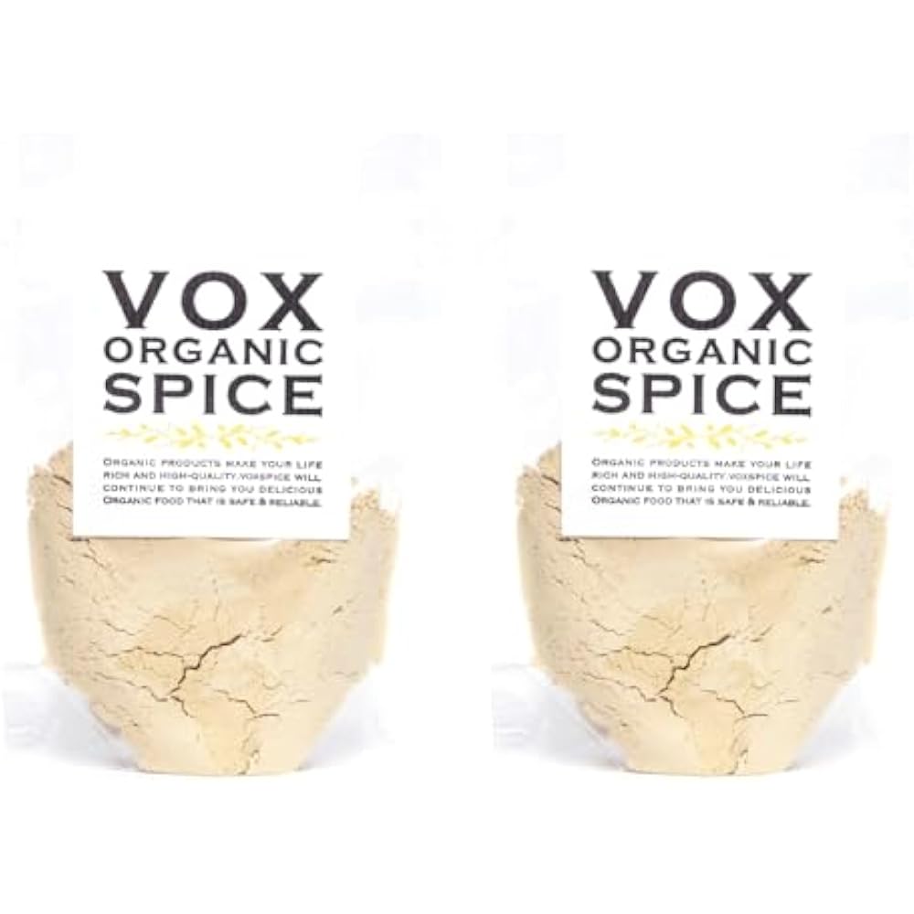 VOXSPICE Organic Ginger Powder 25g × 2 bags, Grown in Vietnam, Organic JAS [Nekopos]