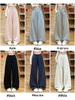 Women's Pink Wide-Leg Knife Pleat Sweatpants - Spring 2026 Korean Style, High Waist, Slimming Petite Fit