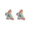 Multicolor Beaded Contemporary Butterfly Studs Earring For Women