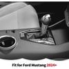 RT-TCZ Gear Shift Panel Cover Trim Center Console Interior Accessories for Ford Mustang 2024 2025,Automatic Gear (Black Carbon Fiber)