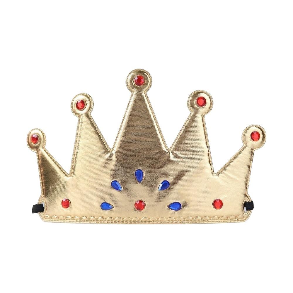 Role-Playing Prince Crown Rhinestone Festival Headdress Cosplay King Headband Happy Birthday Style F Gold