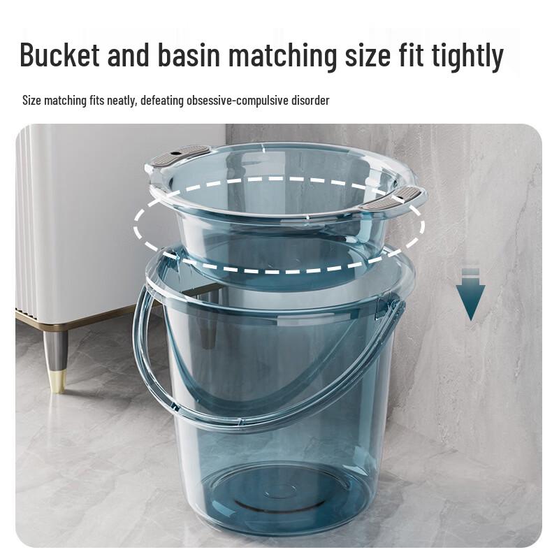 Yicang Thickened Plastic Water Storage Bucket & Basin Set
