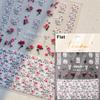 1 PCS 5D Glitter Light Pink Begonia Flower Nail Art Sticker Exquisite Design High Quality Decorative Decal Nail Sticker