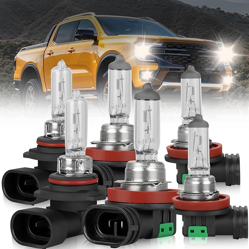 9005 H11 Halogen Headlight Bulbs For Toyota Prius 2010-2011 High Performance Halogen Car Headlight Bulb for Brighter Light, 9005 High Beam+H11 Low