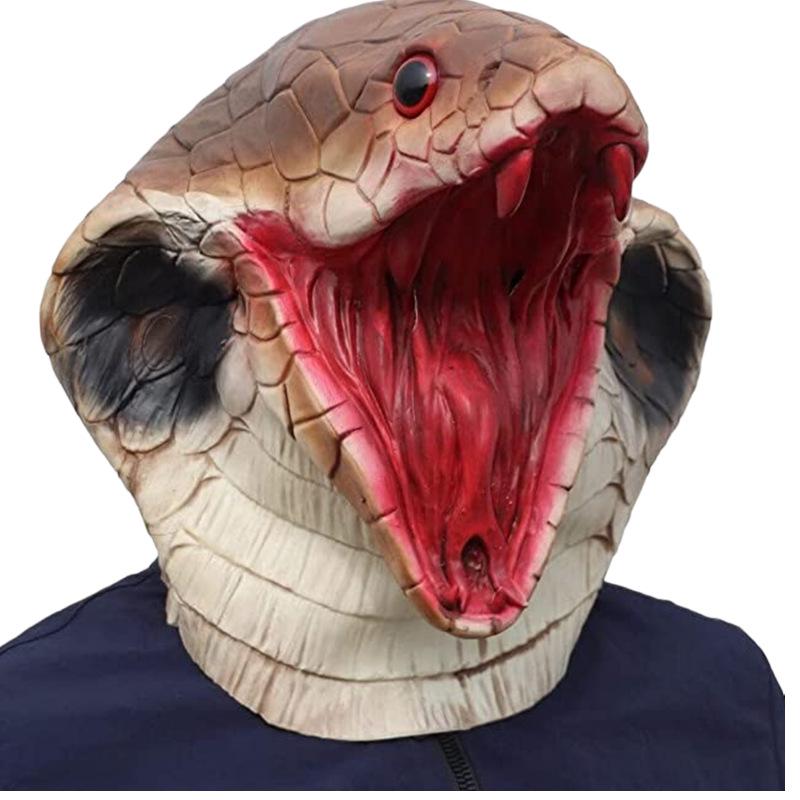 Halloween Cobra Snake Mask for Scary Pranks and Horror Parties