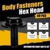 M6-1.0 Body Bolts & U-Nut Clips Kits,Hex Head Automotive Body Fender Bolts Kit Replacement for Most Cars Engine Cover and Bumper Fender Liner (30)