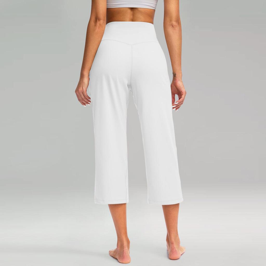2025 Women's High-Waist Wide Leg Yoga Pants with Pockets and Tummy Control.