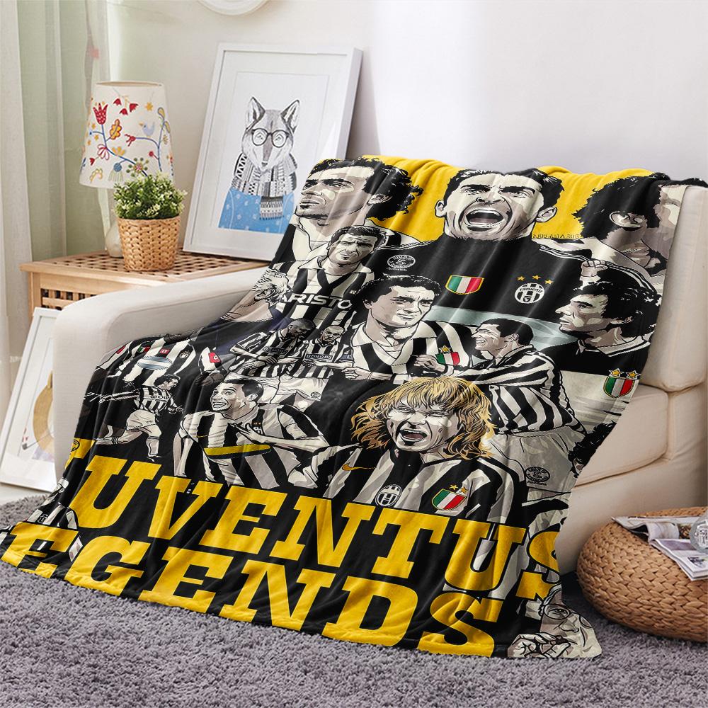 Coperta in Flanella con Stampa Juventus FC, Alta qualità, Confortevole per Tutte le Stagioni, Decorazione per la Casa, Calore e Comfort