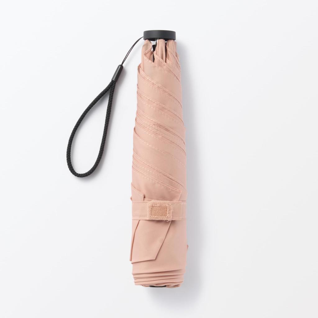 MUJI Lightweight Folding Umbrella for Sun and Unisex Light 50cm Rain, Adult, DEA03A5S, Pink,