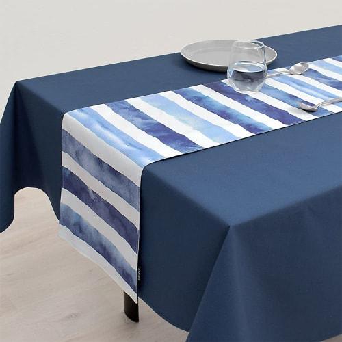STYLE Decor Reversible Table Runner, 100% Cotton, Scandinavian Style, 30cm x 210cm, Blue Horizon, W2600330