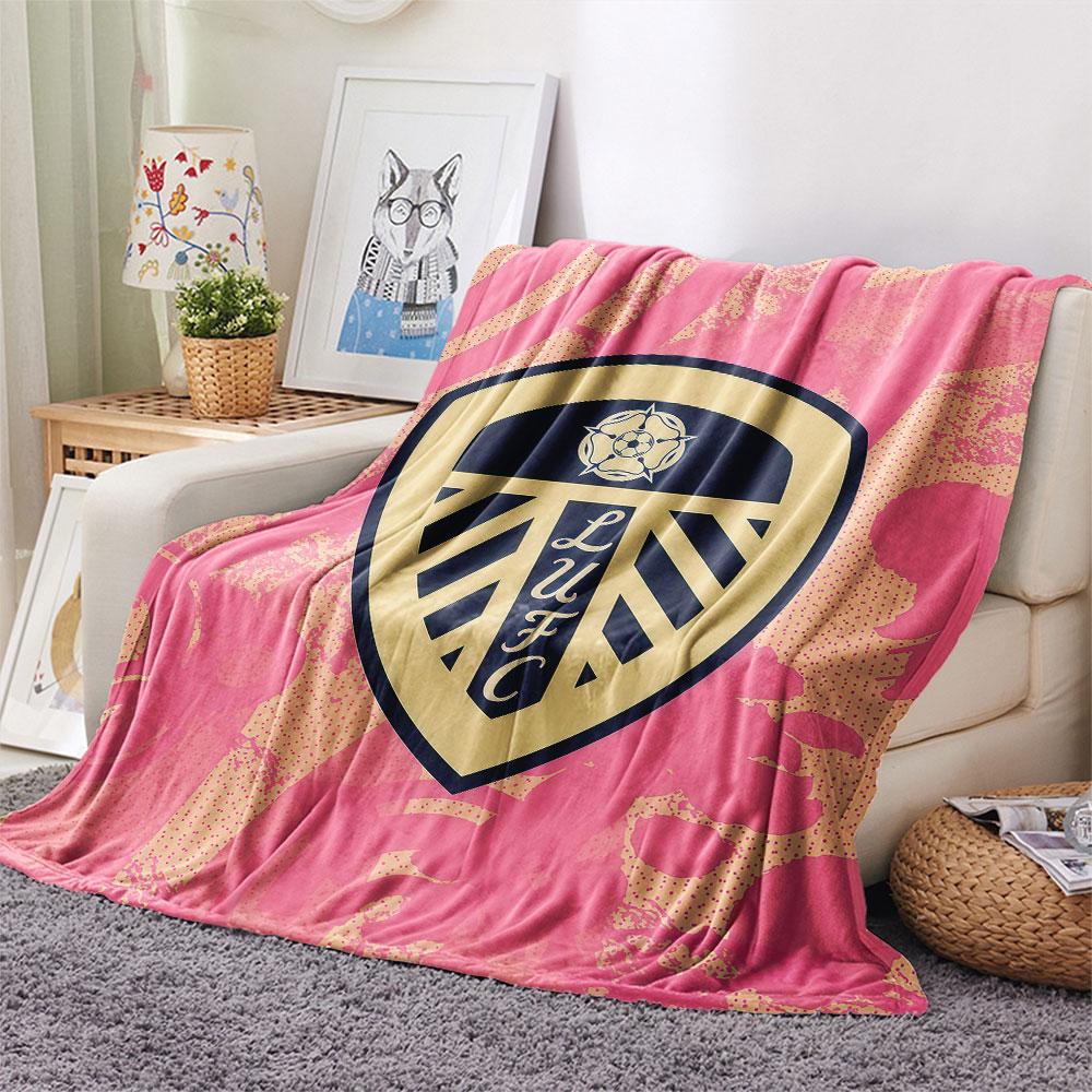 1pz Coperta in Flanella con Fantasia Leeds United Adatta a Tutte le Stagioni per Arredamento Casa Calore e Comfort Regali Regalo Festivo