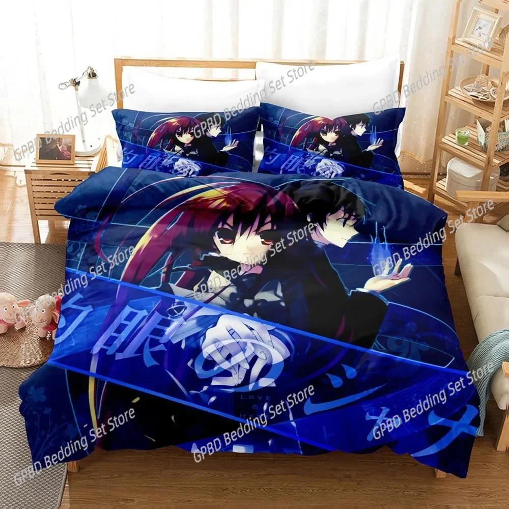 

Comforter Kawaii Girl Cartoon Shakugan No Shana Bedding Set 3D Printed Suitable For Bedroom Home Textile Comforter (quilt)-EU Single(135*200cm)3pcs