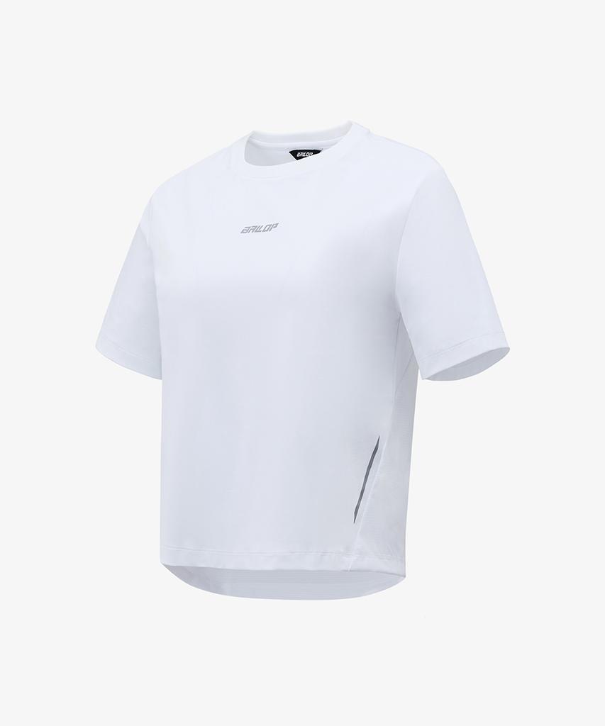 Baellob Women'S Air Revent Active Crop T-Shirt White