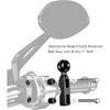 BRCOVAN Aluminum Alloy Mount Base With 1'' TPU Ball For Motorcycle Brake/Clutch Reservoir Compatible With RAM Mounts B Size 1'' Ball Double Socket