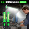 Work Light Bright LED Work Lights Rechargeable Magnetic Underhood Work Light with Hooks Cordless Battery Powered Flashlight