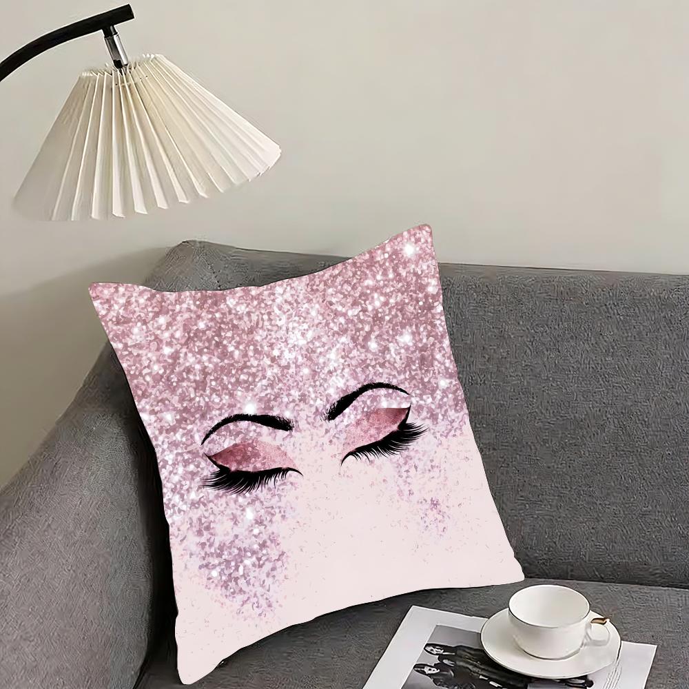 Makeup Eyelash INS Cushion Cover Pillowcase Ultra Soft Skin Friendly Fabric Cloud Like Comfort  Concealed Zipper