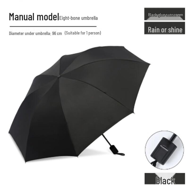 

Black Reinforced Manual Reverse Fold Umbrella