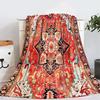 Geometric Ethnic Boho Pattern Flannel Throw Blanket Soft Warm for Home Sofa Decor Kids Adults Camping Blanket King Queen Size