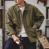 Herren Vintage Braune Ungewachste Denim Jagdjacke - Retro Herbst Arbeitskleidung, Lockerer und Trendiger Stil