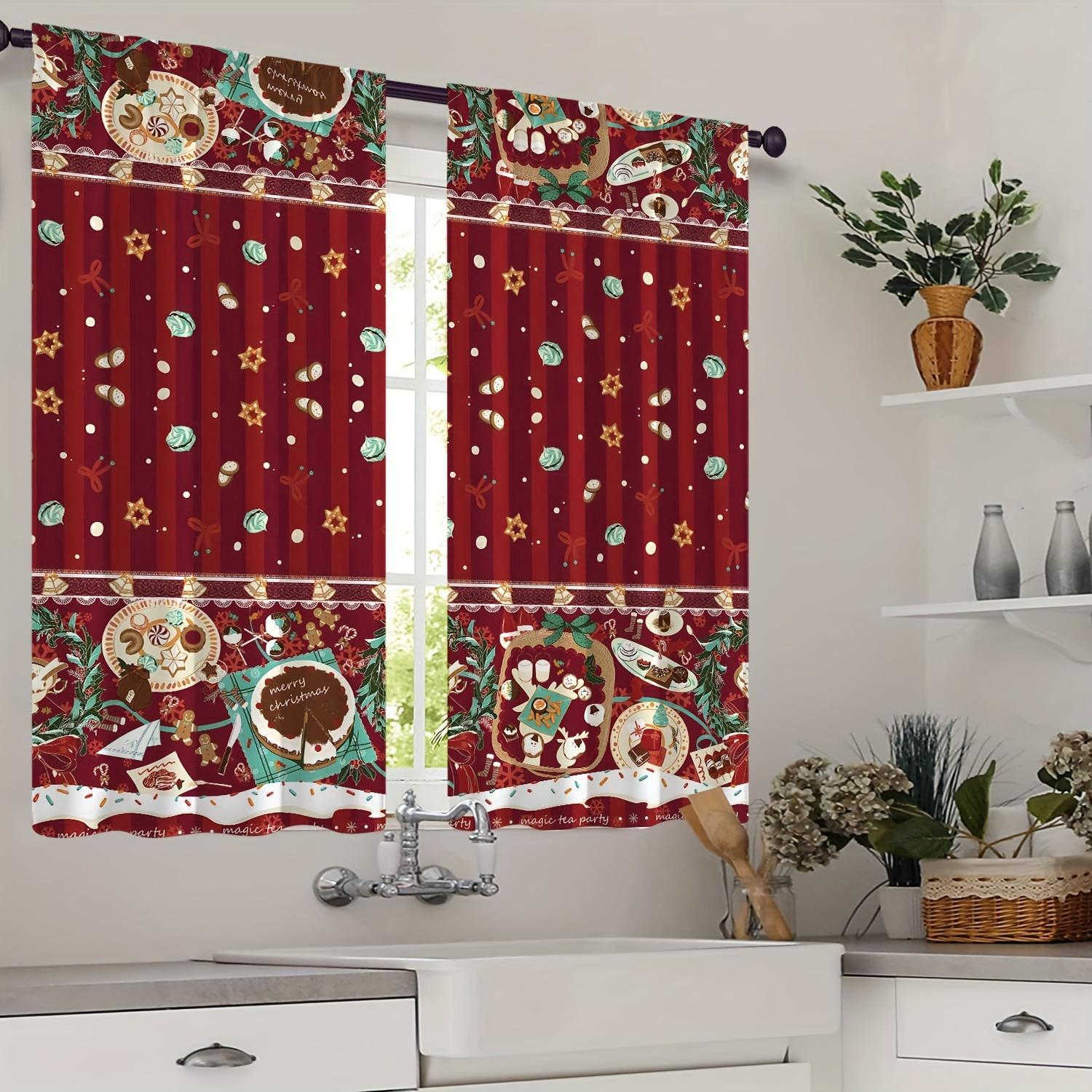 

Bed Room Drapes Pastoral Style Spring Flowers And Plants American Style Light shading Fabric Curtain Bay Window Living Area W65X60H(cm)X2Pcs&Hook