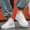 White Shoes for Men Summer Korean Style Fashionable Breathable Casual Student Board Shoes Non-slip Lace Up Thick Soled Sneakers