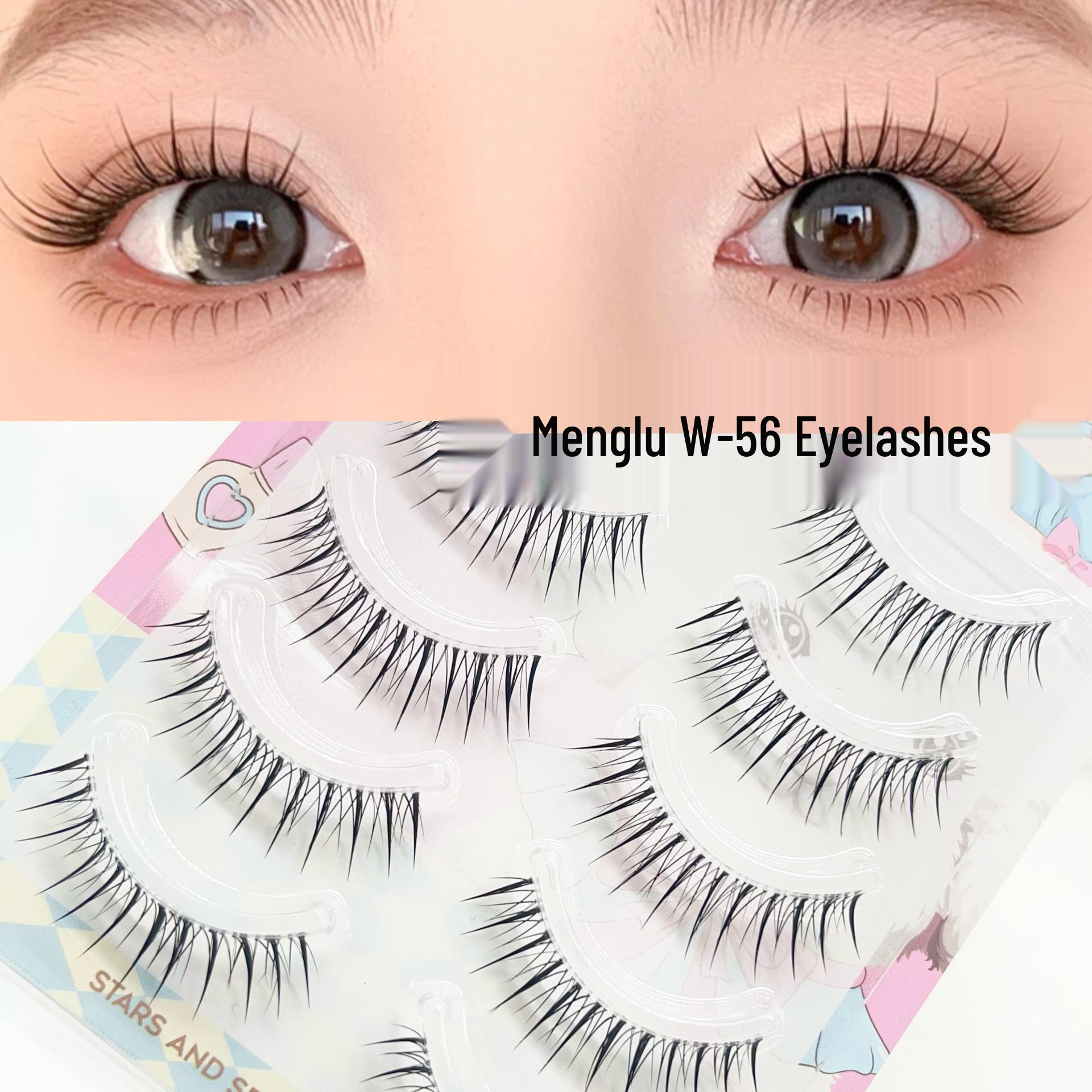 Menglu W-56 Natural Thick Full Strip False Eyelashes - 5 Pairs, Type A