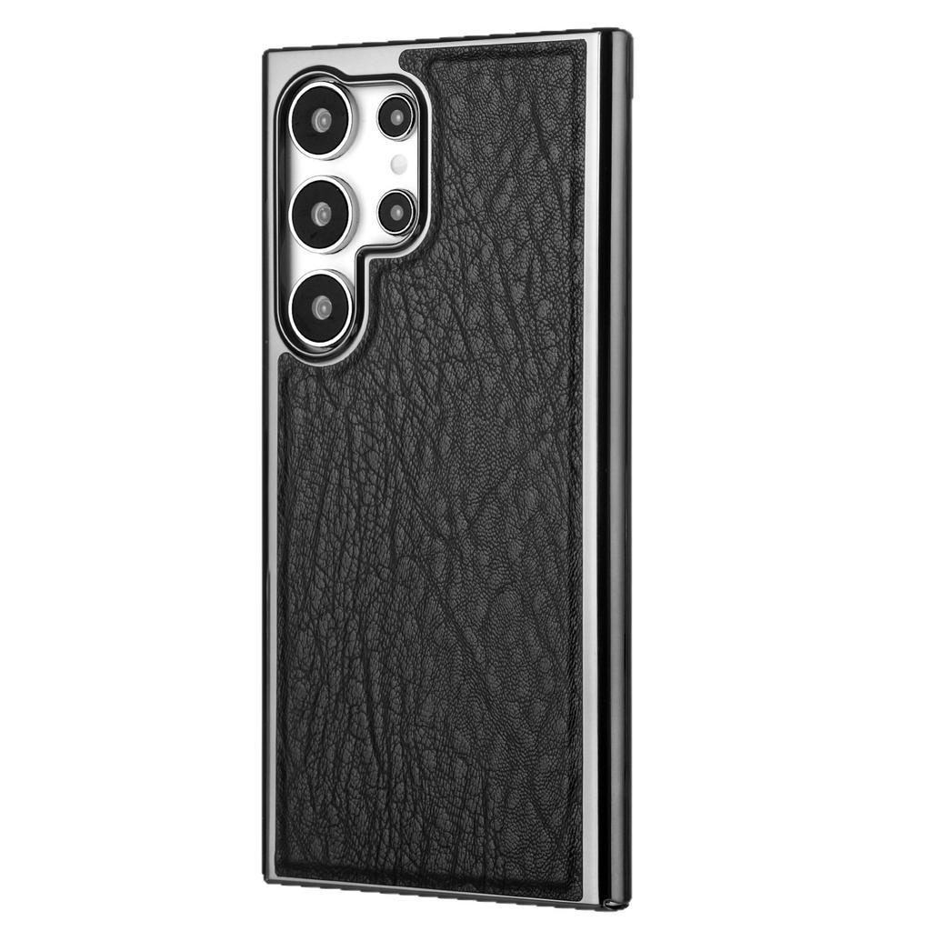 Samsung S11Ultra Electroplated Leather Pattern Mobile Phone Case S11Ultra Business Anti-drop S11Ultra Protective Case
