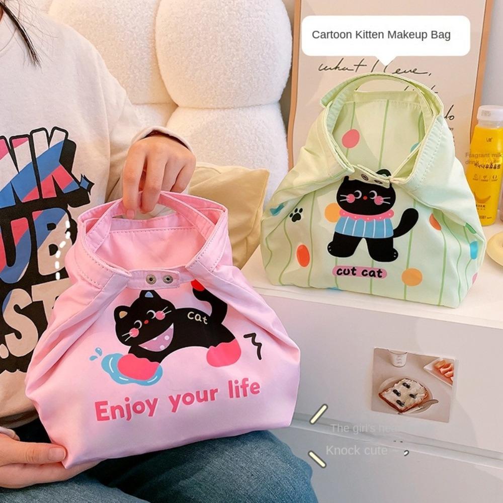 Lightweight Insulation Handbag Large Capacity Food Storage Pouch Cute Thermal Lunch Bag  Travel