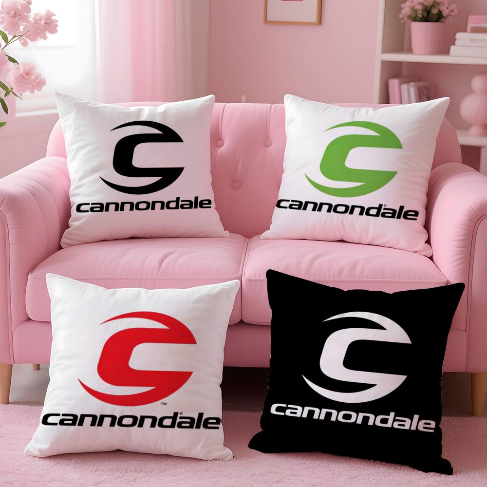 Brand C-C-Cannondaless Cushion Cover Plush Fabric Soft Double-Sided Printed Invisible Zipper Sofa Pillow Case Home Decor