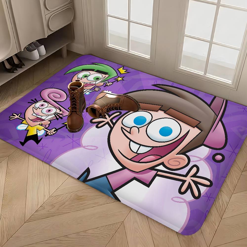Cartoon The F-Fairly O-OddParents Entrance Door Mat Washable Non-Slip Living Room Sofa Chairs Area Mat Kitchen Welcome Doormat
