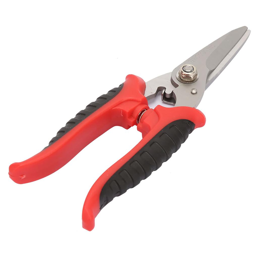 180mm 3CR13 Steel Electrician Garden Scissors Multifunction Straight Head Plastic Scissors
