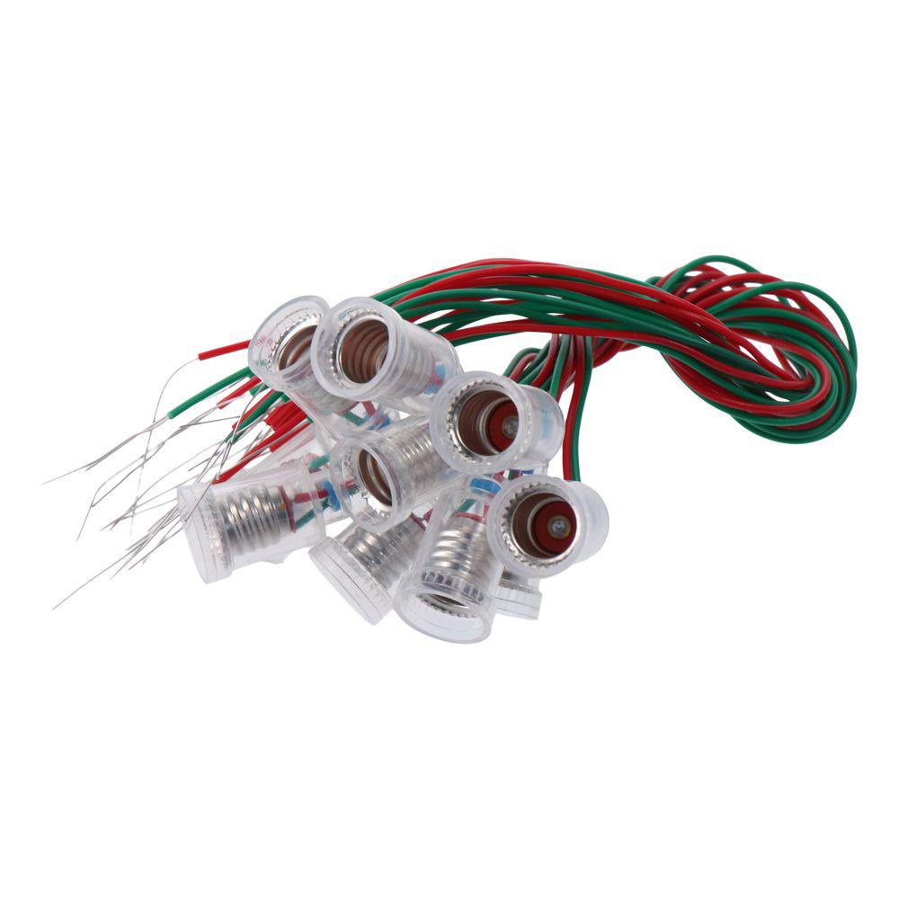 12pcs ABS Plastic E10 Screw Mount Bulbs Holder Aluminum LED Light Lamp Socket  Electrician