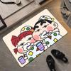 Alfombra de baño de tierra de diatomeas con dibujos animados de Crayon Shin-Chan, superabsorbente, antideslizante, para baño, inodoro, entrada, uso do