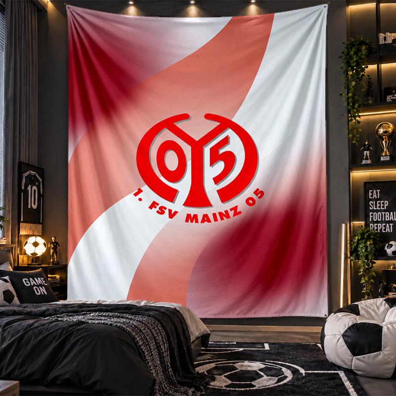 Wall Hanging Tapestry Mainz FC Print Cloth for Living Room Bedroom Home Decor