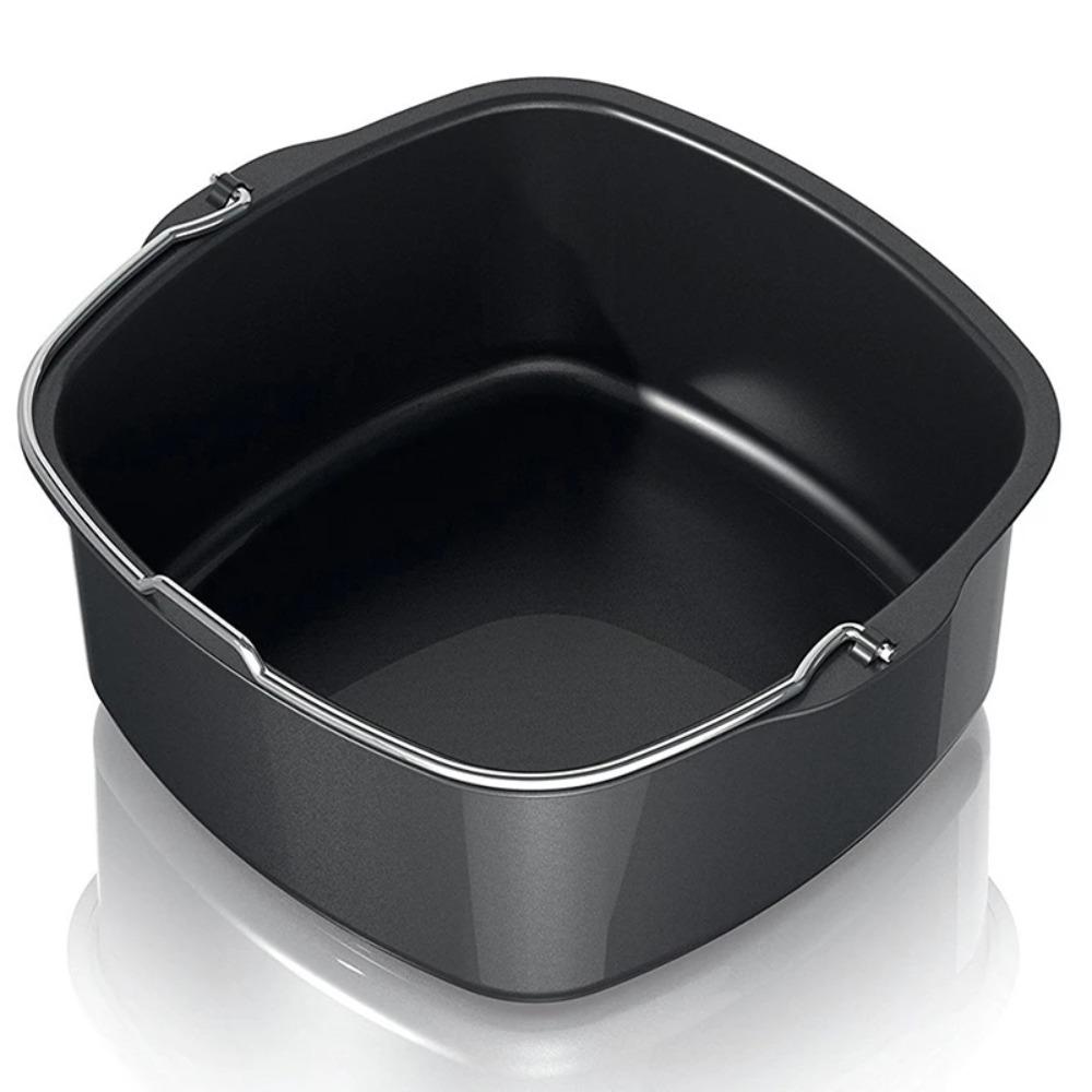 7/8inches Air Fryer Liner Carbon Steel Baking Dish Pan Multifunctional Air Fryer Accessories  Pizza