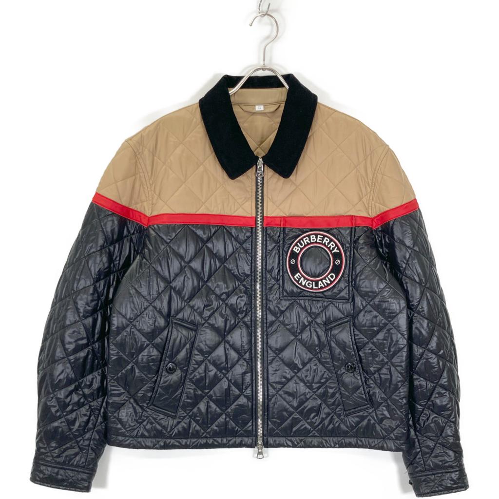 Burberry 8036819 Black X Beige Wool X Nylon Quilted Jacket Jacket XL Black / beigeUsed