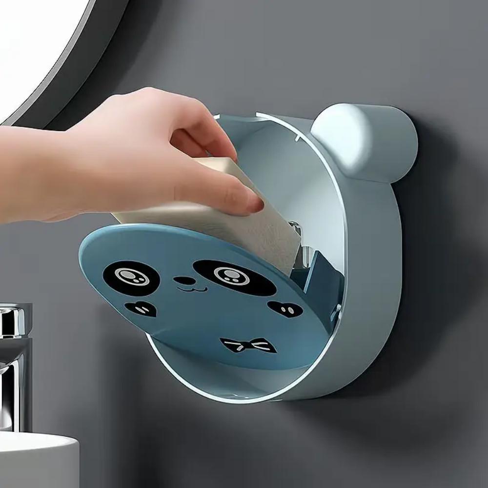 Cute Soap Rack, Wall-mounted Soap Rack, No-hole Soap Rack, Automatic Drainage Soap Tray for Shower, Bathroom, Bathtub and Kitche