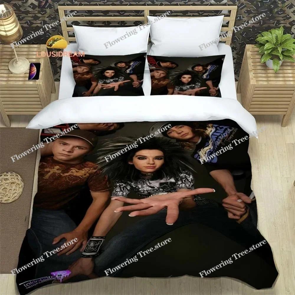 Rock Band Tokio Hotel Logo Sheet Quilt Covers Bedding Dormitory Sheets Bedding Set Soft Warm Bedding Set
