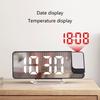 180° Rotation Digital Projections Alarm Clock Night Power-off Memory Table Clock 12H/24H Bedroom Electronic Clock