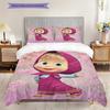 Russian comedy animation Masha and the Bear Comfortable Duvet Cover and Pillowcases (1 duvet cover + 2 pillowcases, duvet insert not included) T4