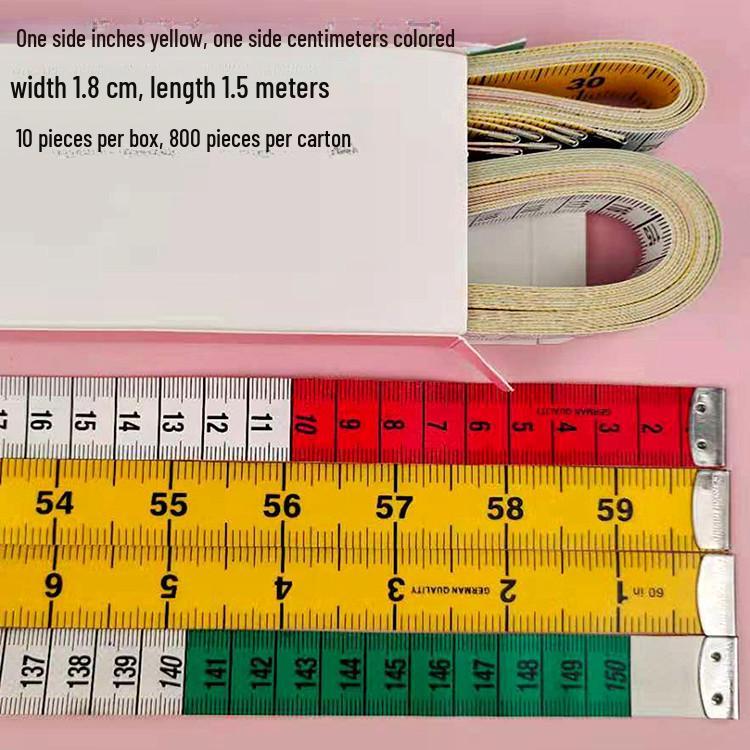 Thick Tailor Tape Measure - Retractable with Snap, Inch & Centimeter Scale for Measuring Height & Waist