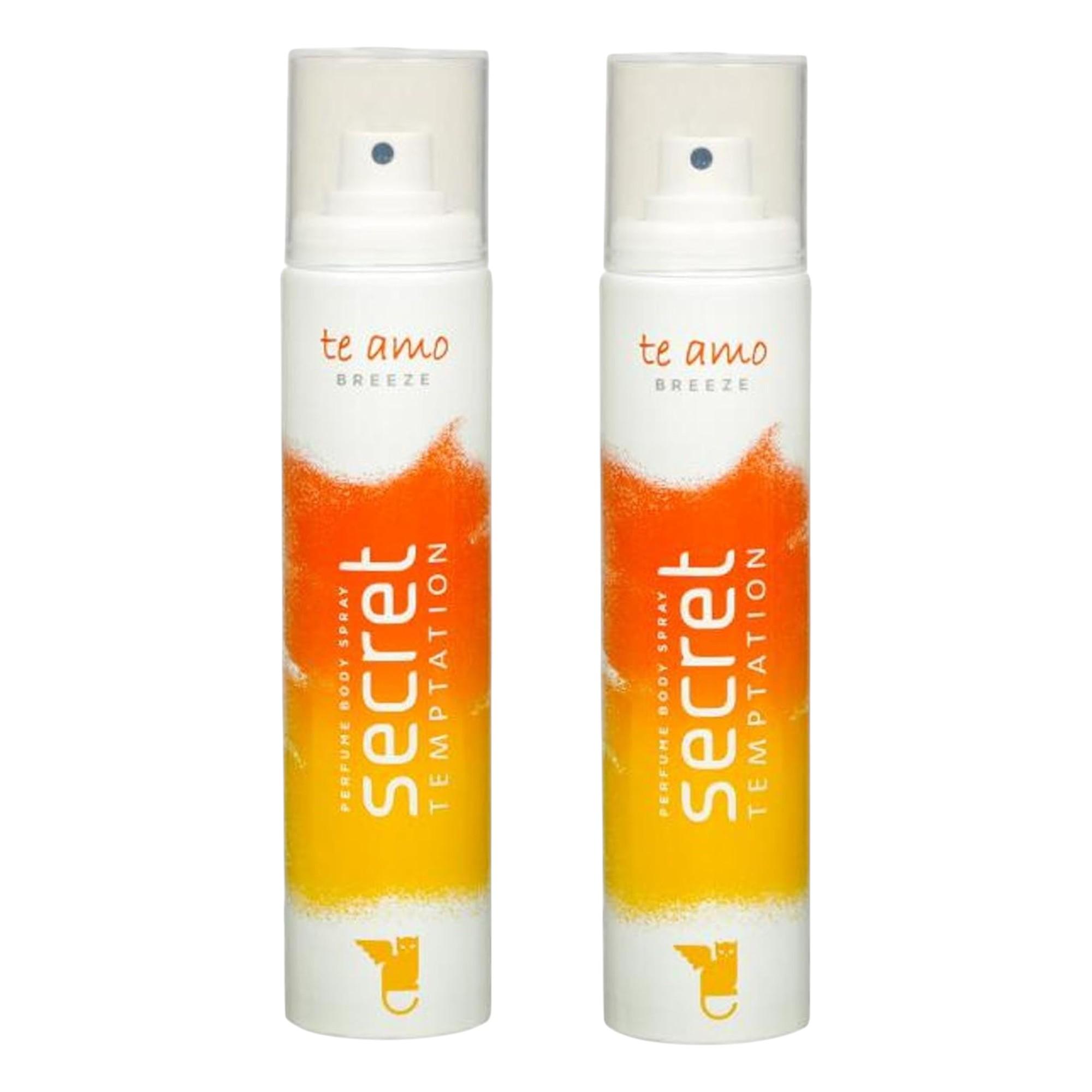 

Secret Temptation Te Amo Breeze Perfume Body Spray For Women Pack Of 2 120 ml Each Long Lasting No Gas Deodorant
